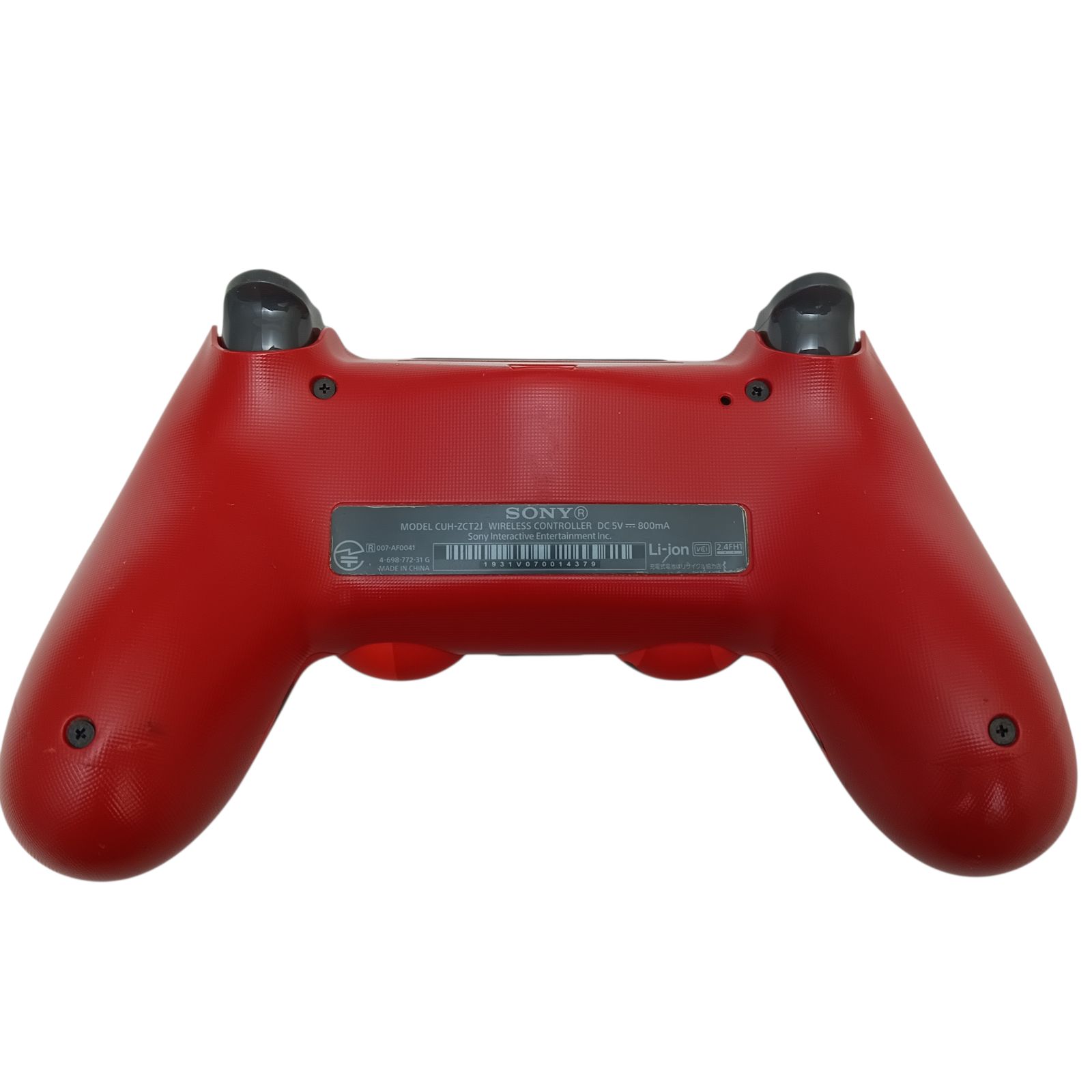 PS4 純正コントローラー DualShock4 整備済・完動品 レッド