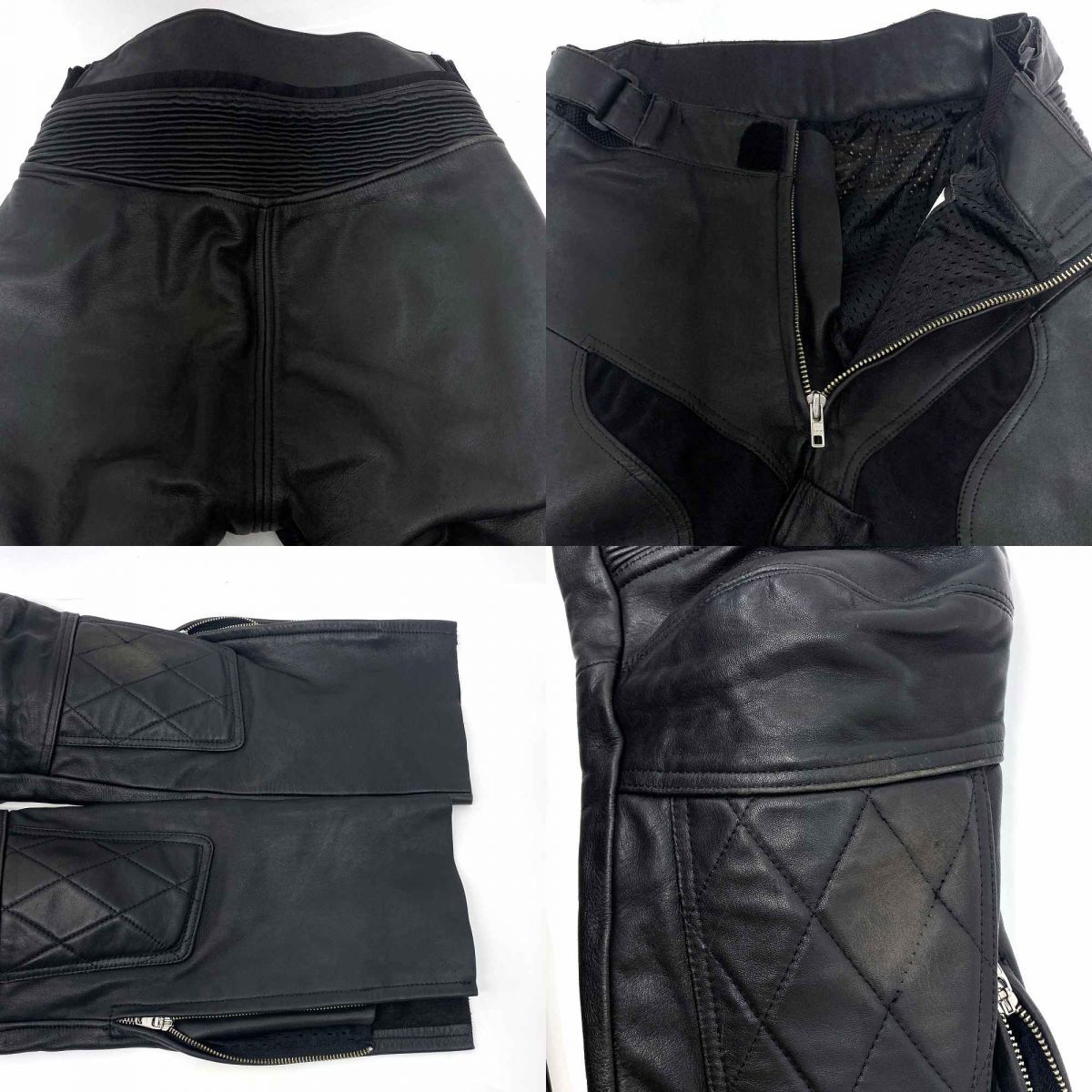 SIMPSOM レザーパンツ M SIMPSON シンプソン 牛革 バイカー レザーパンツ Mサイズ ※中古 - メルカリ