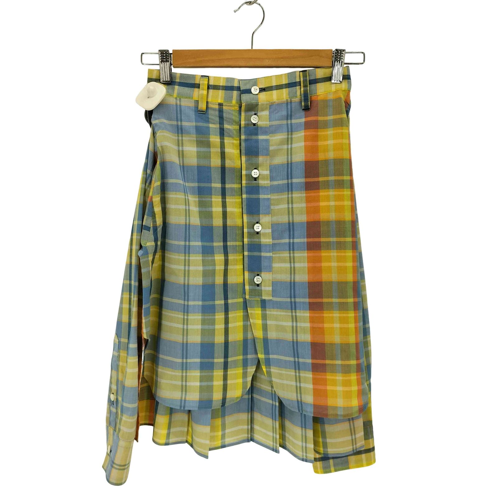 ファセッタズム 25 SS MADRAS CHECK PLEATED SLEEVE SKIRT レディース JPN 1