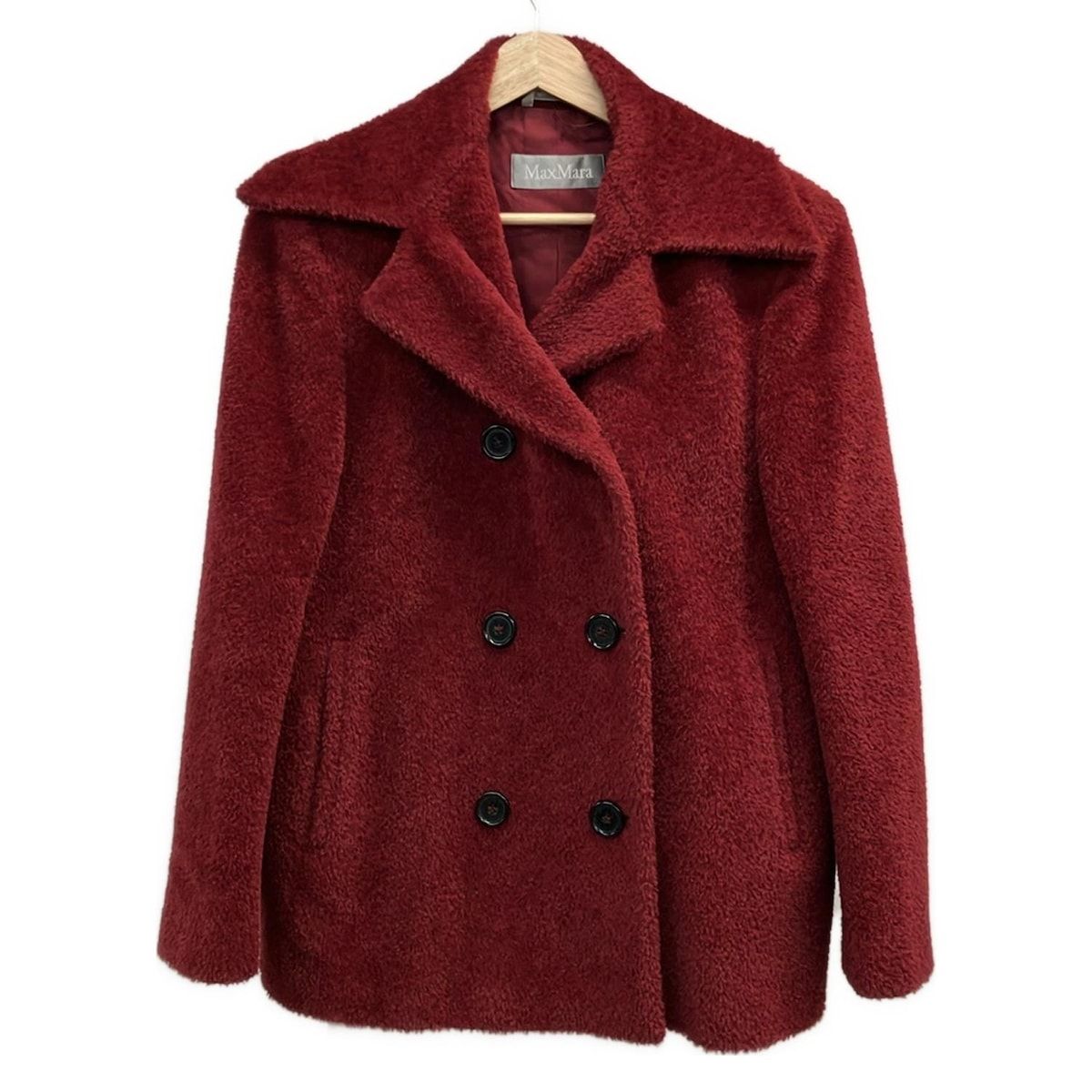 Max Mara マックスマーラ Pコート サイズ40 M レディース レッド 長袖 冬