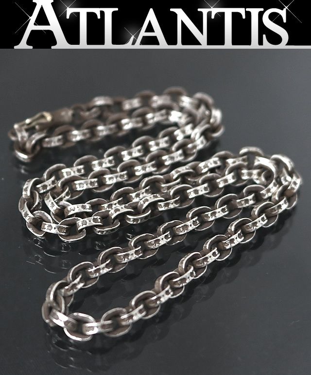 CHROME HEARTS クロムハーツ ペーパーチェーン ネックレス 18インチ メンズ シルバー SV 925 101220