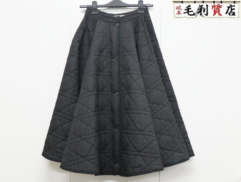 Christian Dior クリスチャンディオール サイズI 38 マイクロカナージュ キルティング ロングスカート スカート