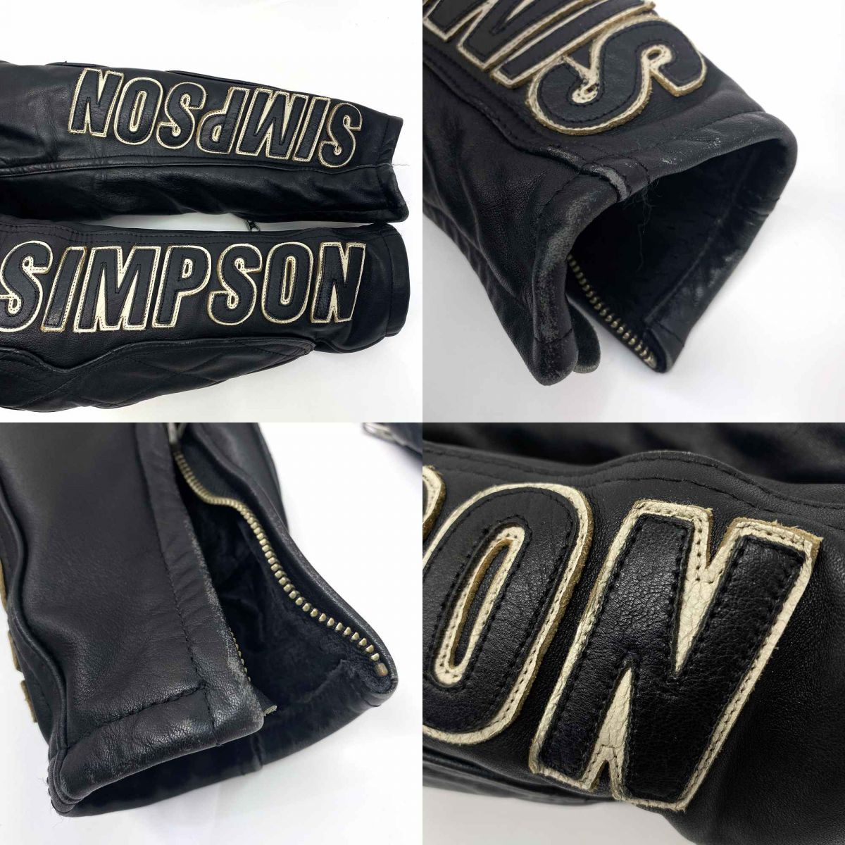 SIMPSON シンプソン 牛革 レザー ライダースジャケット バイク