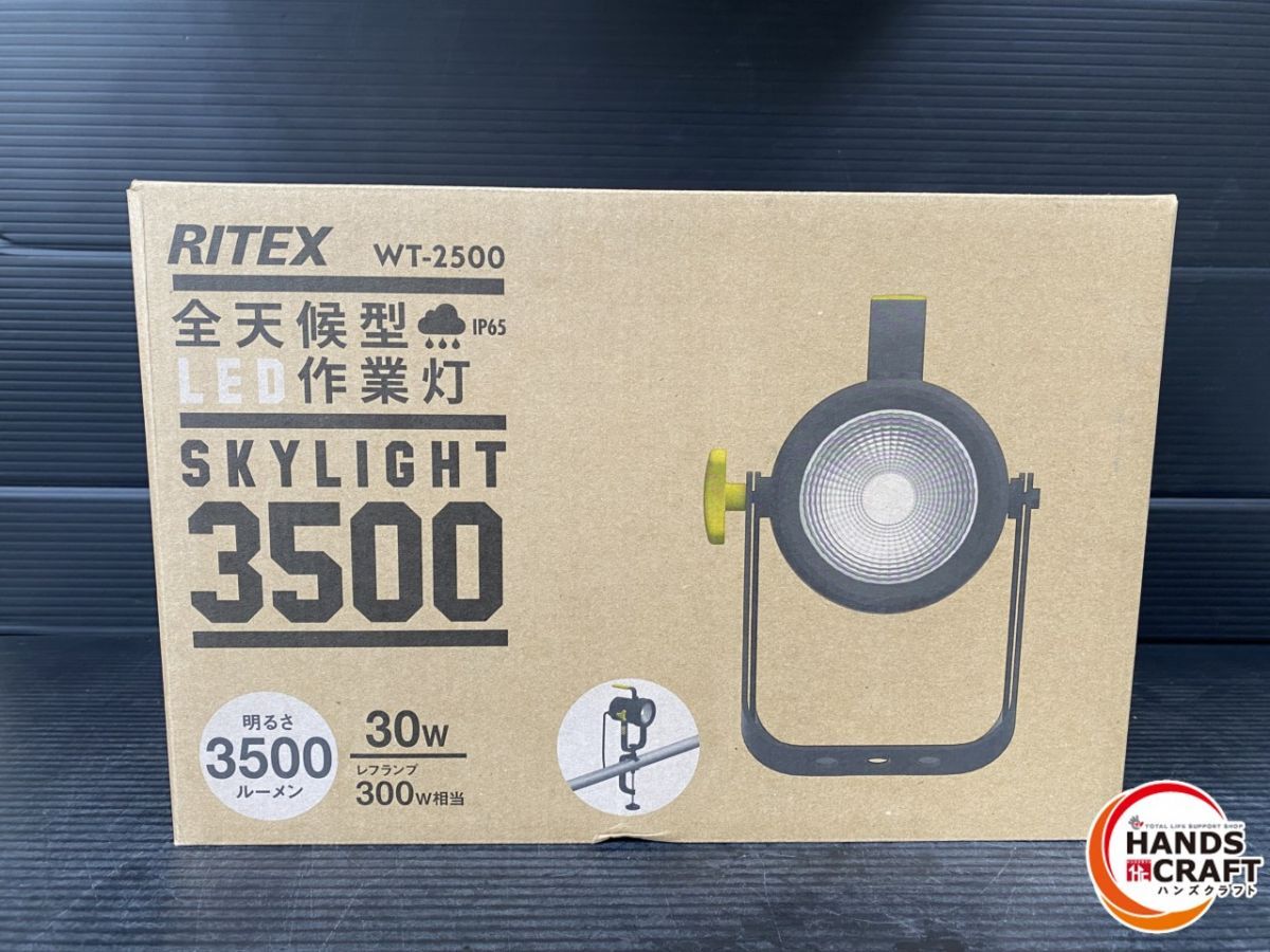 ♥品 RITEX WT-2500 LED作業灯 全天候型 100 V 30 W 3500ルーメン