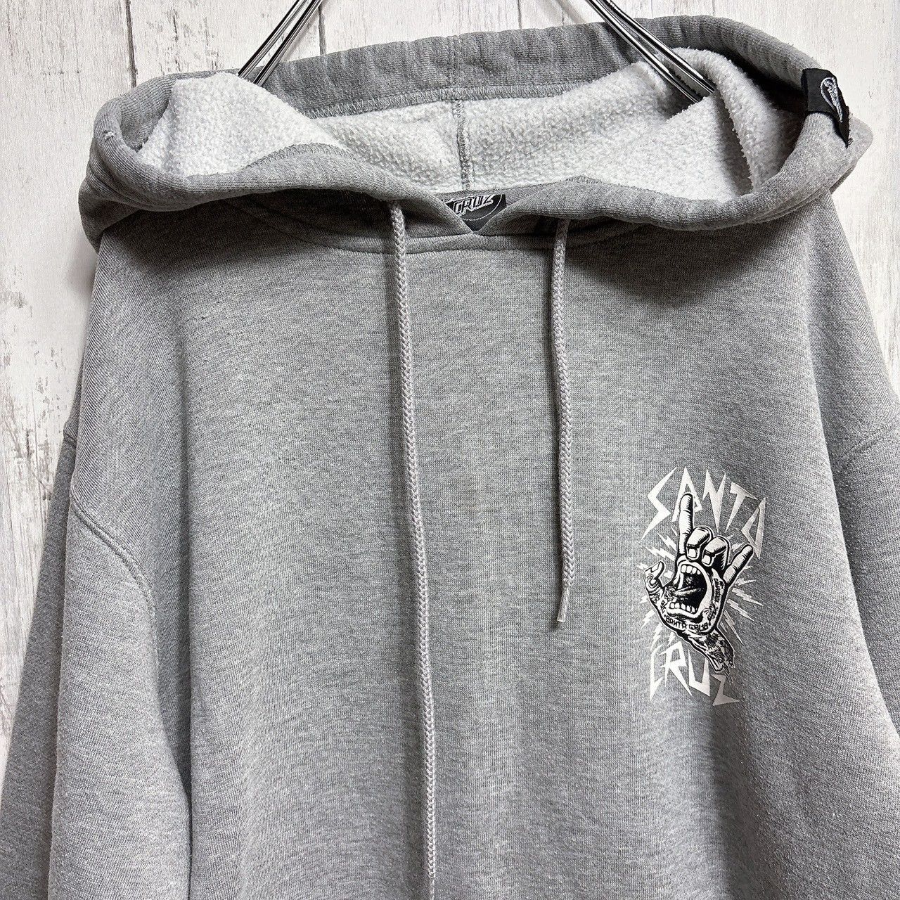 SANTA CRUZ サンタクルーズ スクリーミングハンド パーカー グレー M