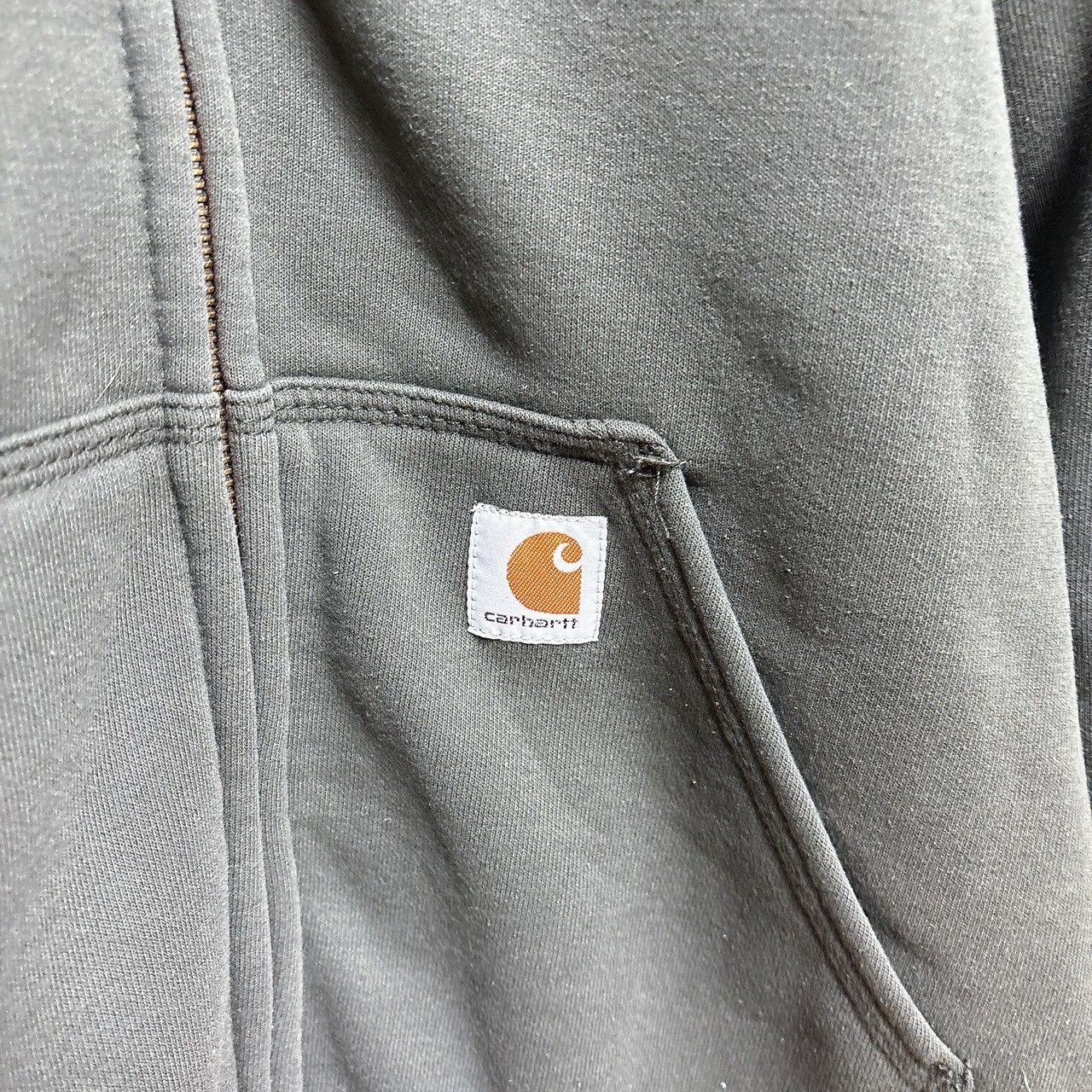 Carhartt グレー ジップアップジャケット XL Carhartt（カーハート） 古着 アクティブジャケット ダックフルジップ