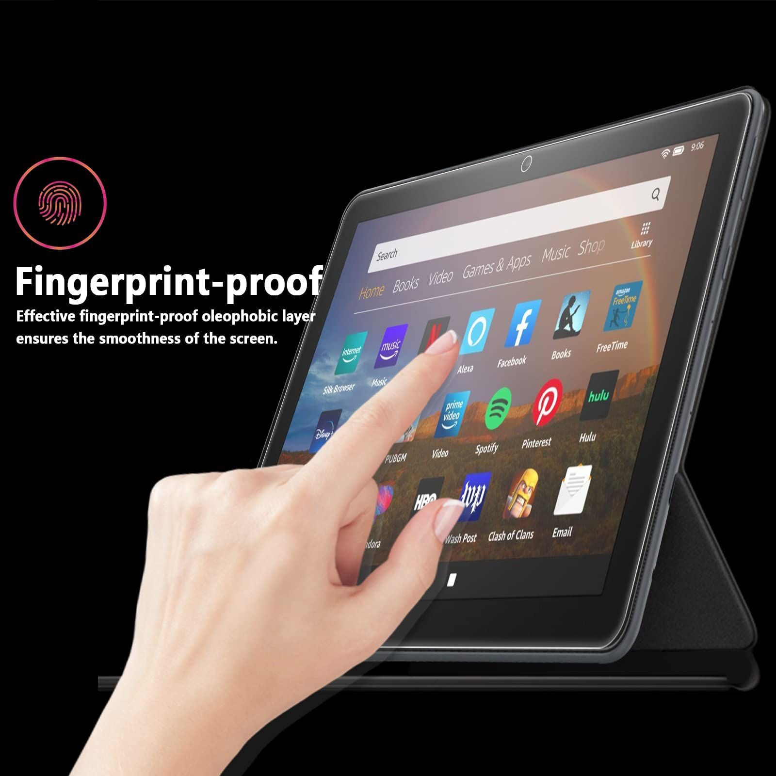 人気商品】HD Fire 8 タブレット 対応 保護フィルム 強化ガラス (第12