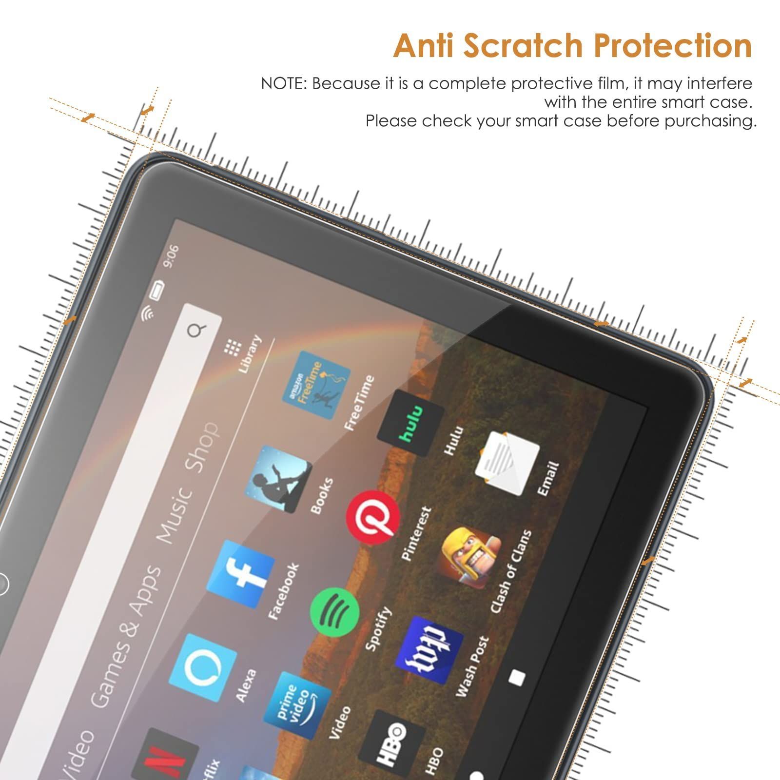 人気商品】HD Fire 8 タブレット 対応 保護フィルム 強化ガラス (第12