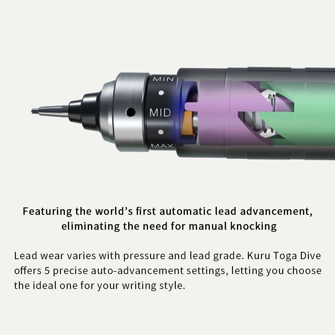 TOGA DIVE クルトガ ダイブ　0.5mmデンスグリーン 文房具・事務用品 クルトガダイブ 0.5ミリ デンスグリーン