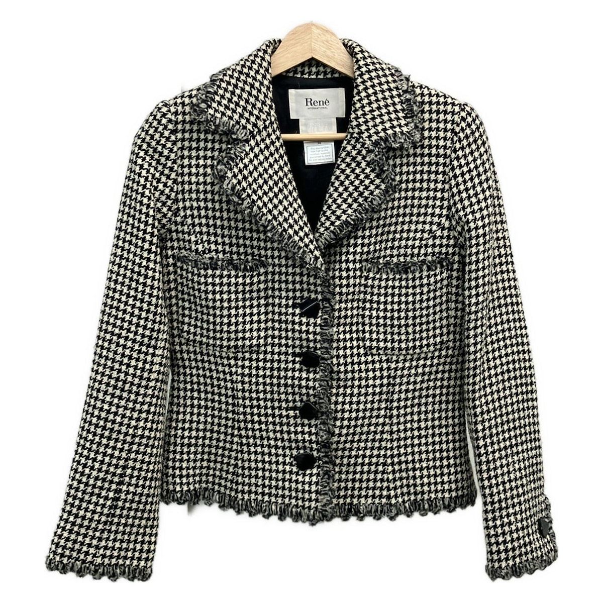 Rene(ルネ) ジャケット サイズ36 S レディース - アイボリー×黒 長袖  