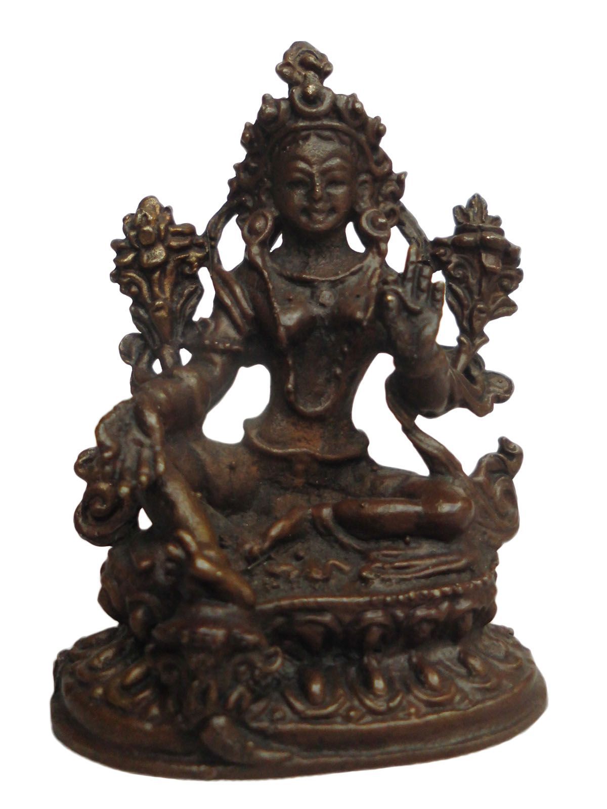 アジアン雑貨 小さいネパール仏像 真鍮燻し グリーンターラー13 - メルカリ