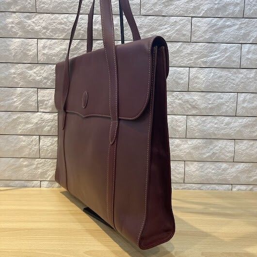 極美品 カルティエ Cartier マスト トートバッグ ボルドー A4収納可