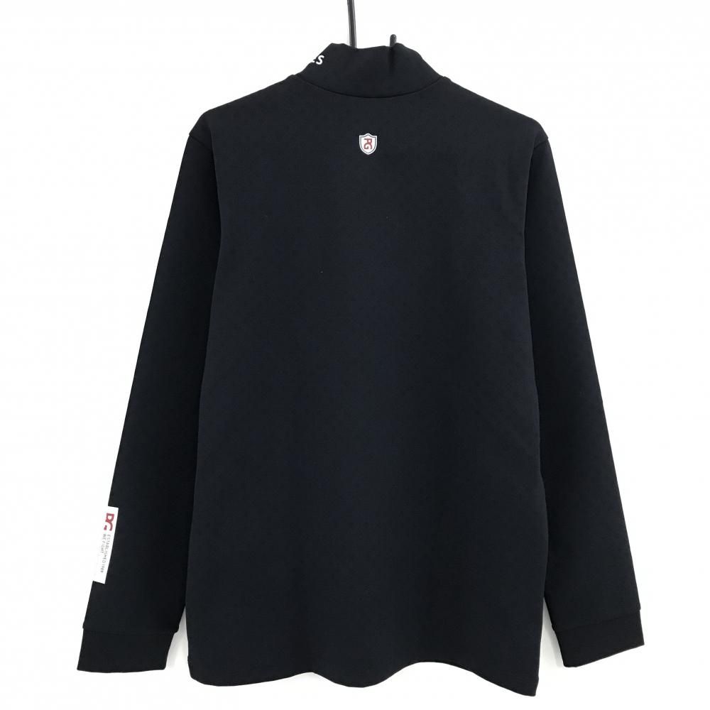 超美品】パーリーゲイツ 長袖ハイネックシャツ ダークネイビー ロゴ白