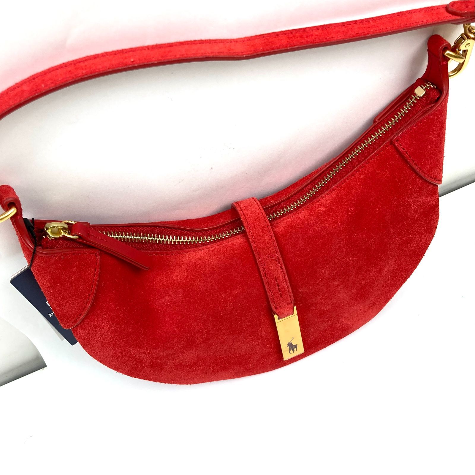 t) RALPH LAUREN ラルフローレン POLO ID ハンドバッグ レザー ミニ