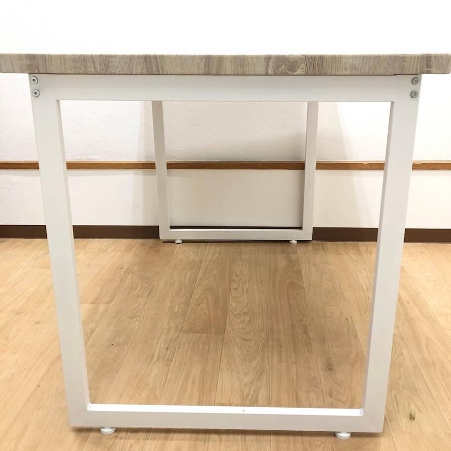 ss8208　イーナ ダイニングテーブル Moku 110×70cm ベージュ×ホワイト 食卓テーブル スチール脚 長角 長方形 カフェ風 PC パソコンデスク ワークデスク 平机 中古 ss8208 【中古】 イーナ ダイニングテーブル Moku 110×70cm ベージュ