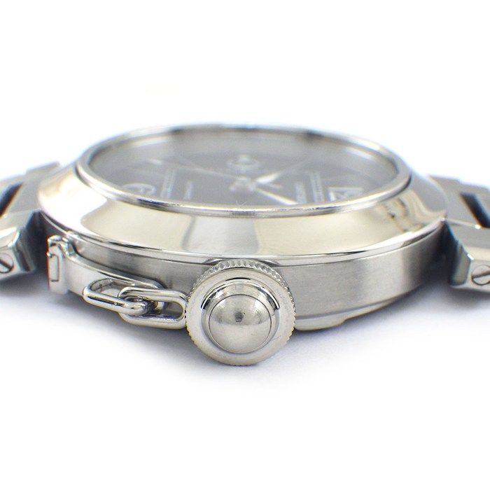 カルティエ Cartier 腕時計 パシャC ブラック文字盤 デイト SS 自動巻き 箱 保付き