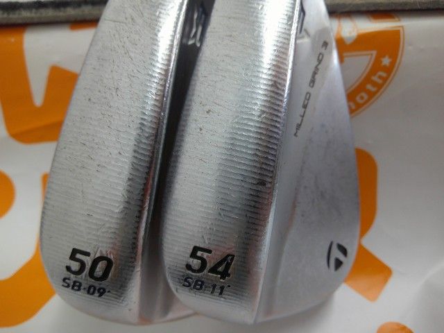 中古 ウェッジ テーラーメイド MILLED GRIND3 Chrome 50/54 2本セット