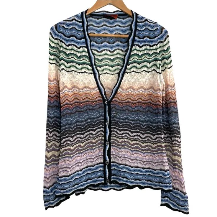 missoni ミッソーニ マルチボーダー ウール シルク カーディガン