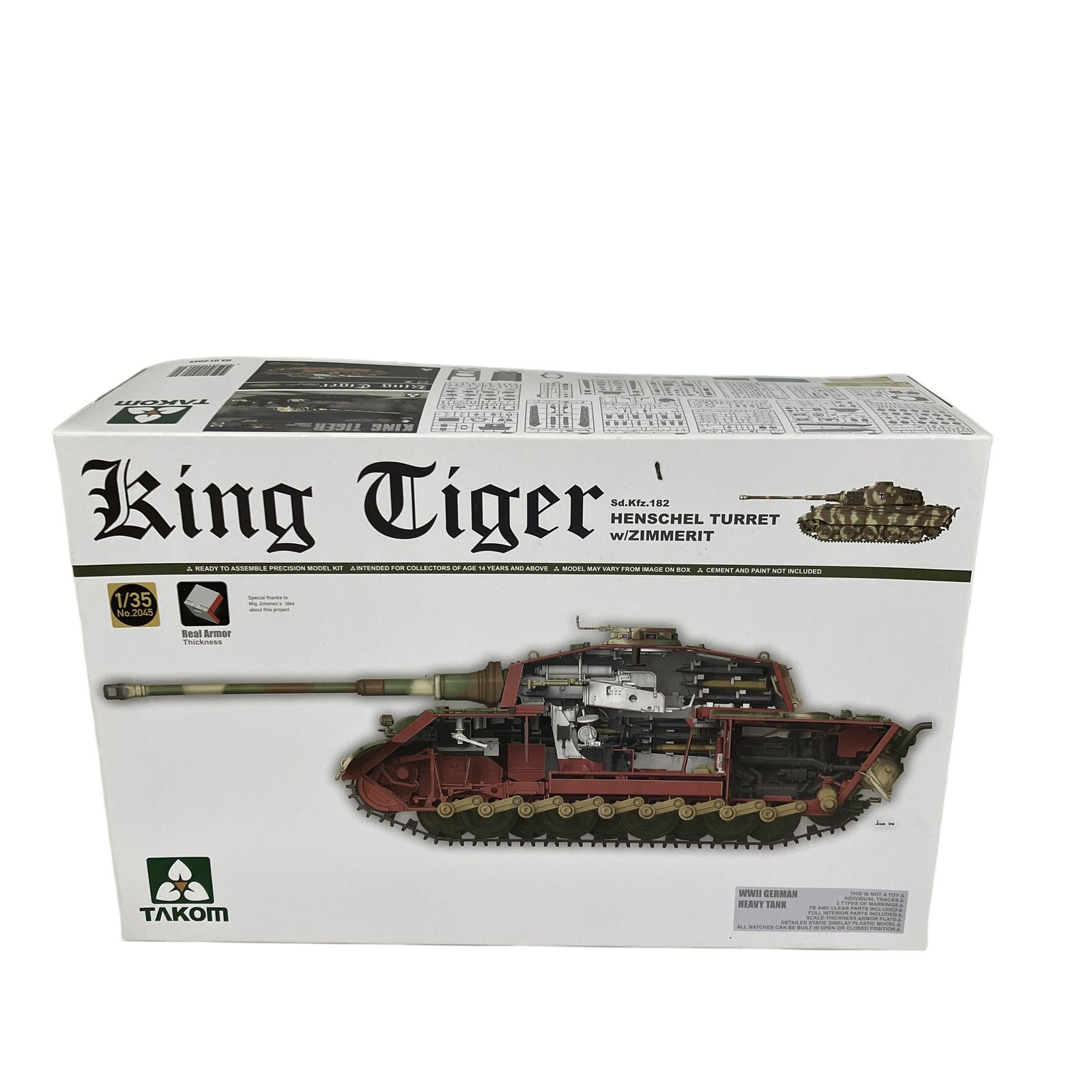 TAKOM No.2045 1 35スケール KING TIGER Sd Kfz 182 キングタイガー 未組立