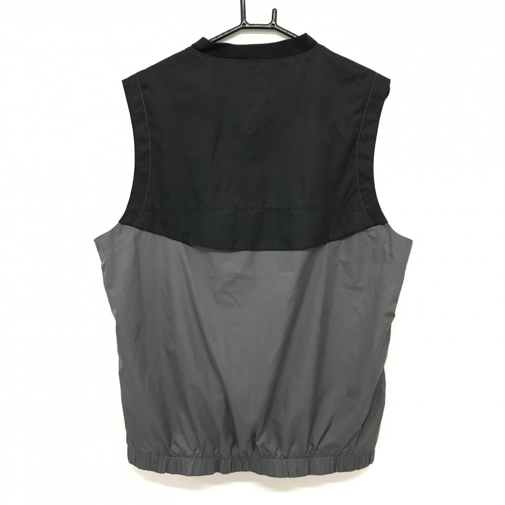 NIKE GOLFナイキ ゴルフ ベスト ジャケットｖネック ウェアー 黒 L 超美品】ナイキゴルフ アウターベスト グレー×黒 Vネック 裏地メッシュ