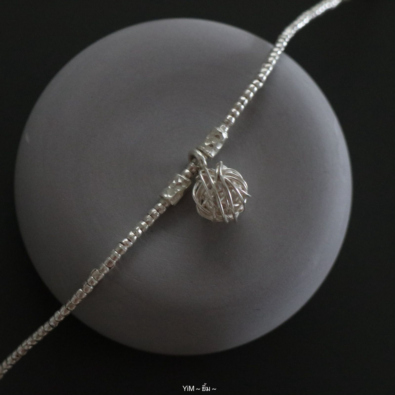 24m-BL017｜Karen Silver Beads Bracelet 【 17cm 】 カレン シルバー