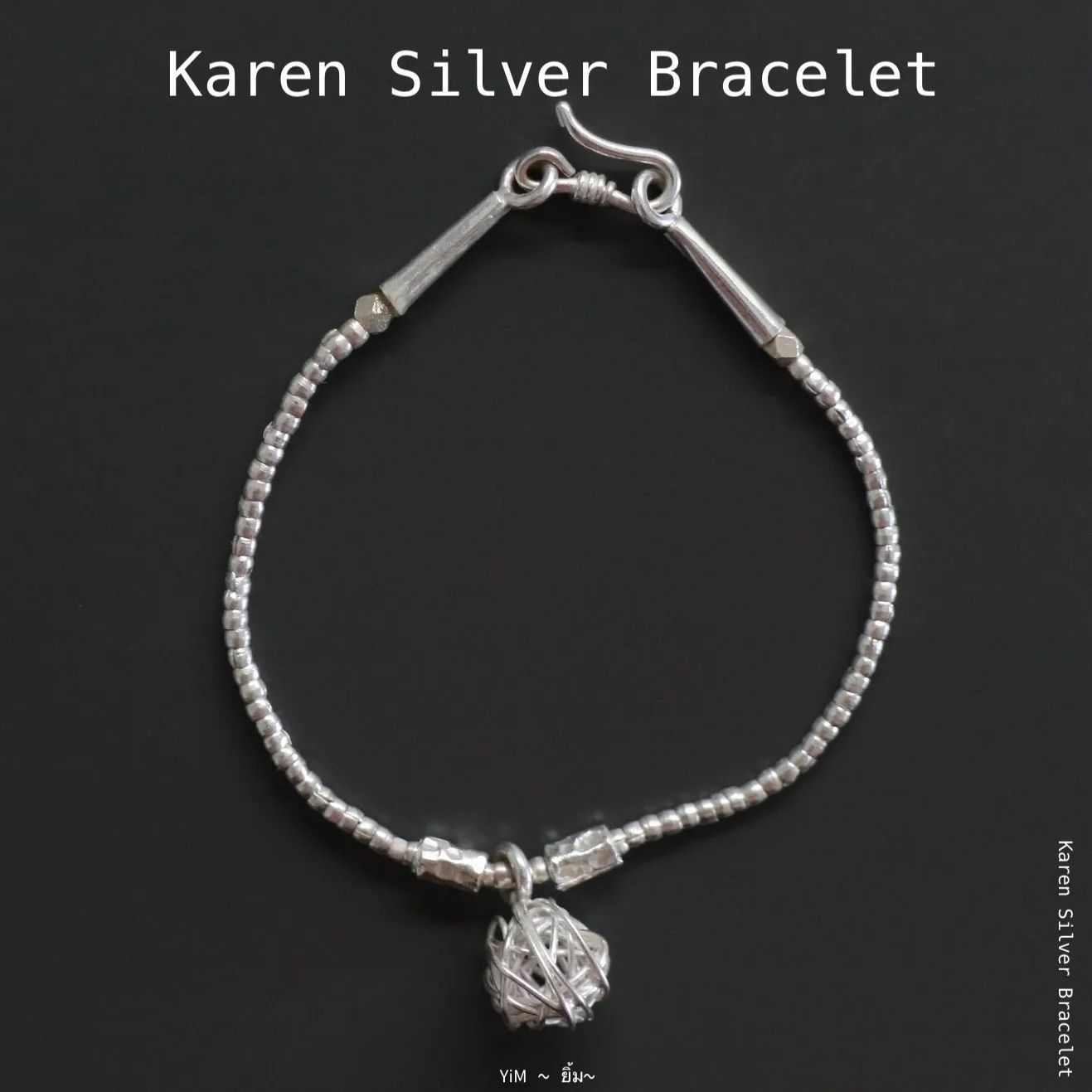 24m-BL017｜Karen Silver Beads Bracelet 【 17cm 】 カレン シルバー 