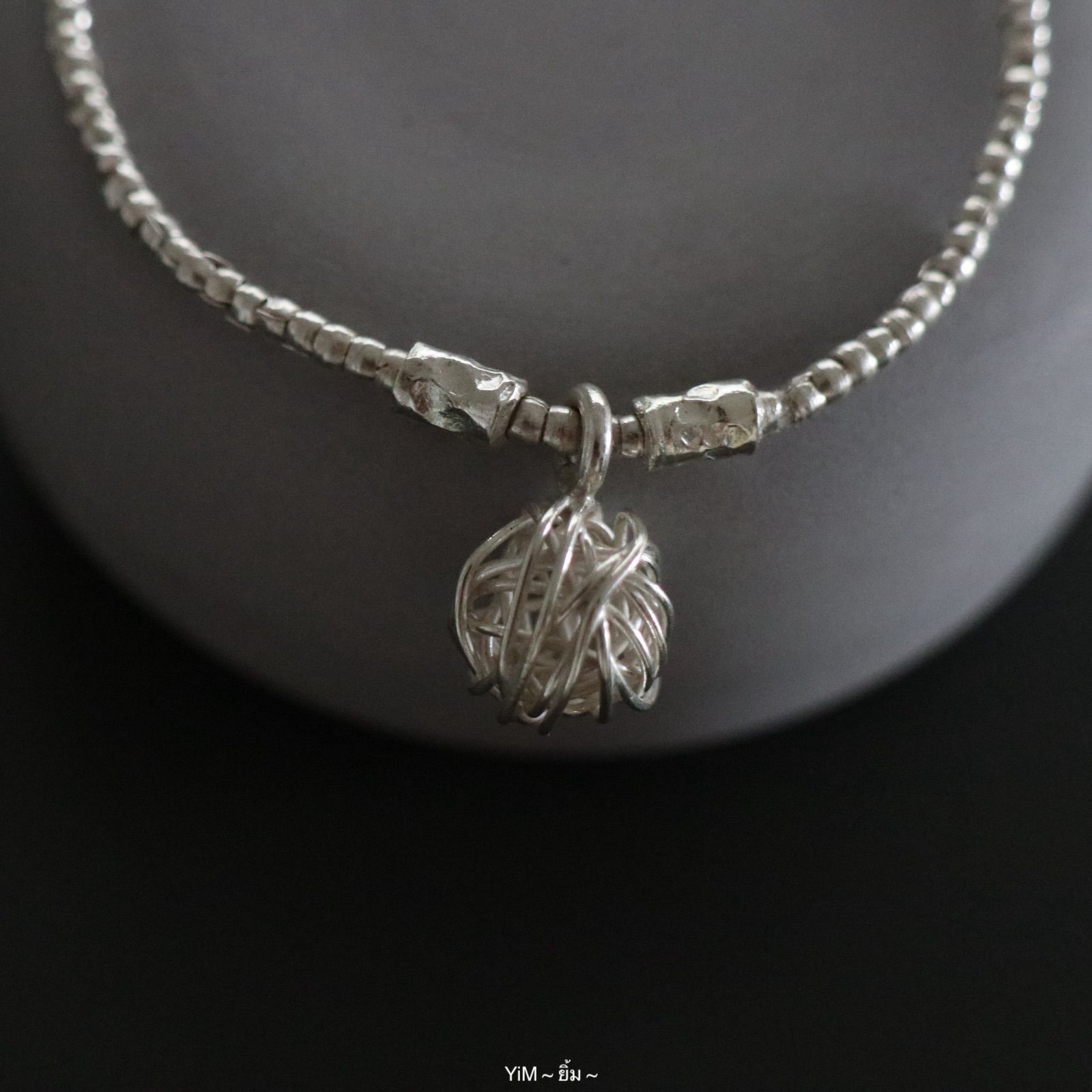 24m-BL017｜Karen Silver Beads Bracelet 【 17cm 】 カレン シルバー