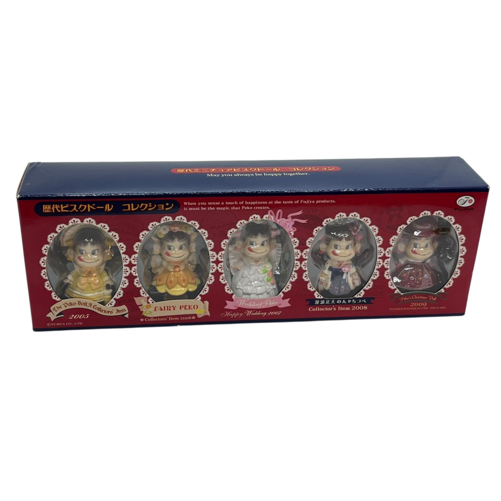 管2512-75】不二家 Fujiya ペコちゃん60周年 歴代ミニチュアビスク