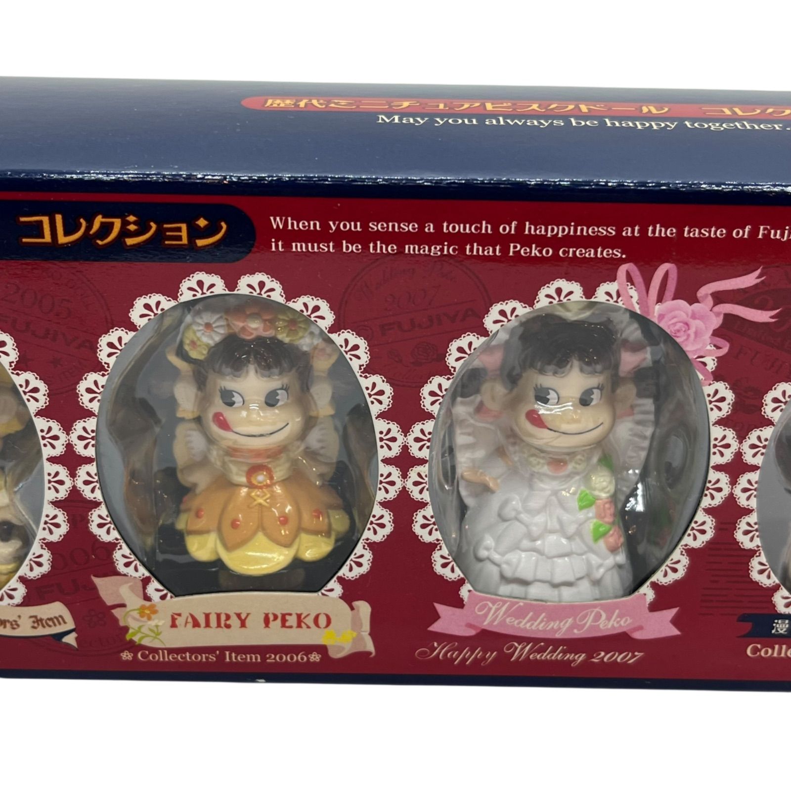 管2512-75】不二家 Fujiya ペコちゃん60周年 歴代ミニチュアビスク