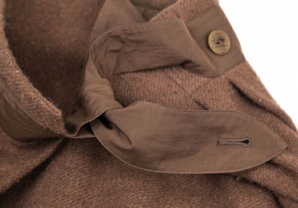 ヨーガンレールJURGEN LEHL カシミヤ混ウールハーフラップスカート 茶M