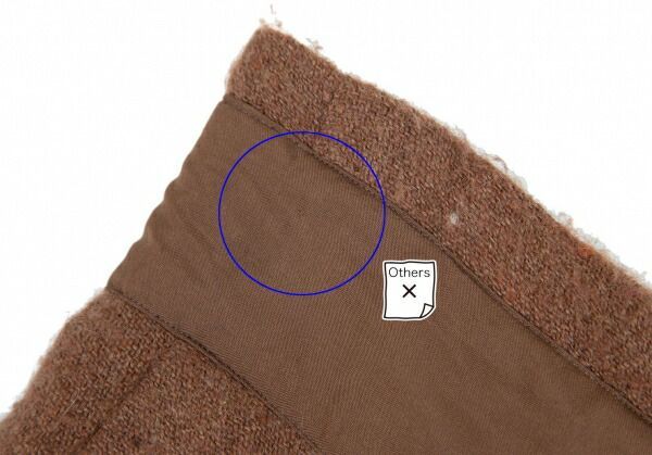 ヨーガンレールJURGEN LEHL カシミヤ混ウールハーフラップスカート 茶M