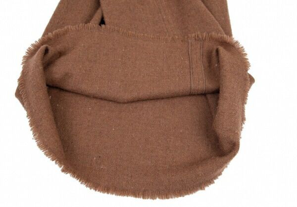 ヨーガンレールJURGEN LEHL カシミヤ混ウールハーフラップスカート 茶M