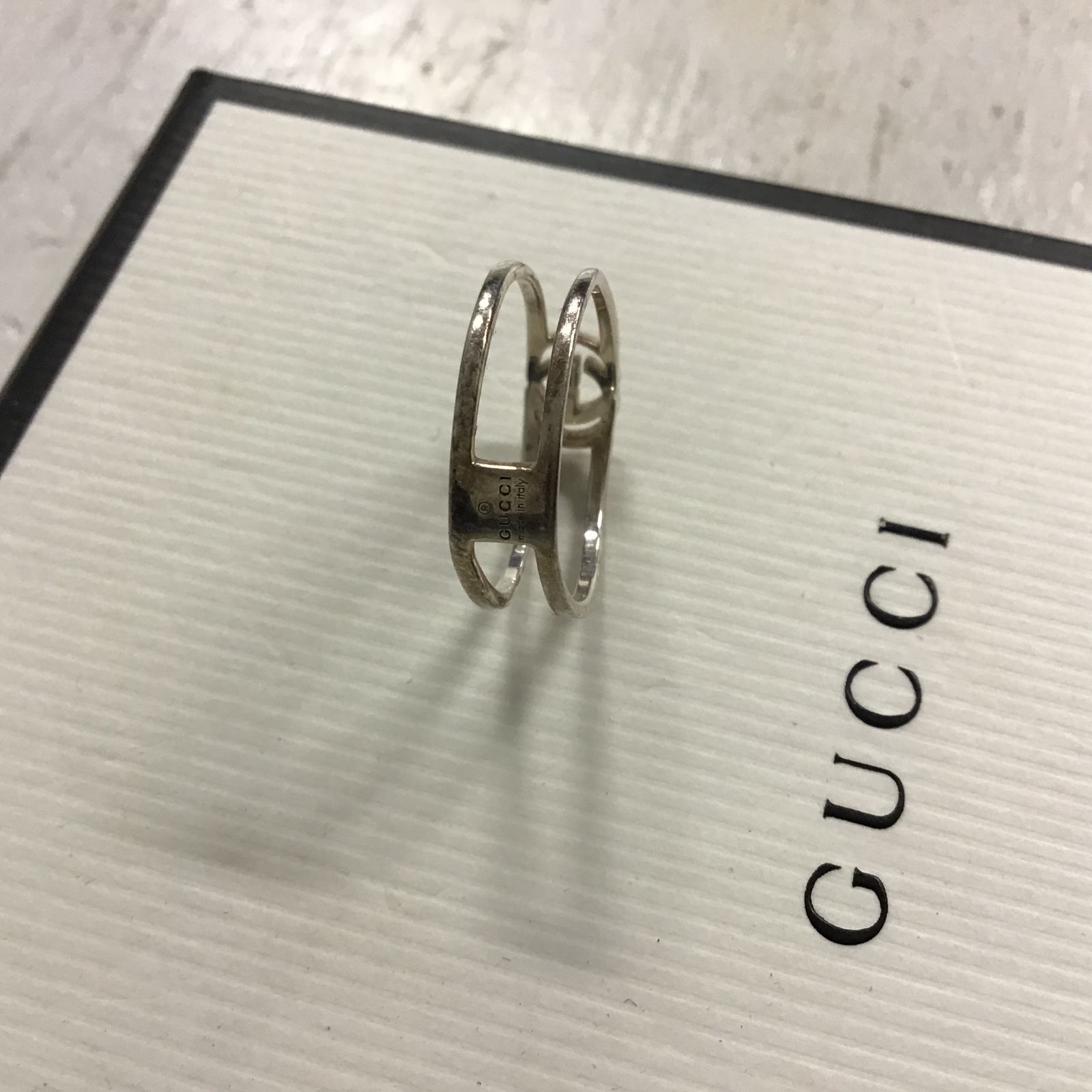 【八戸85-1-20251208】GUCCI グッチ リング Ag925 17(60)