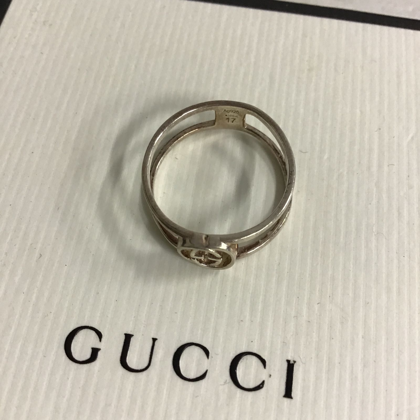 【八戸85-1-20251208】GUCCI グッチ リング Ag925 17(60)