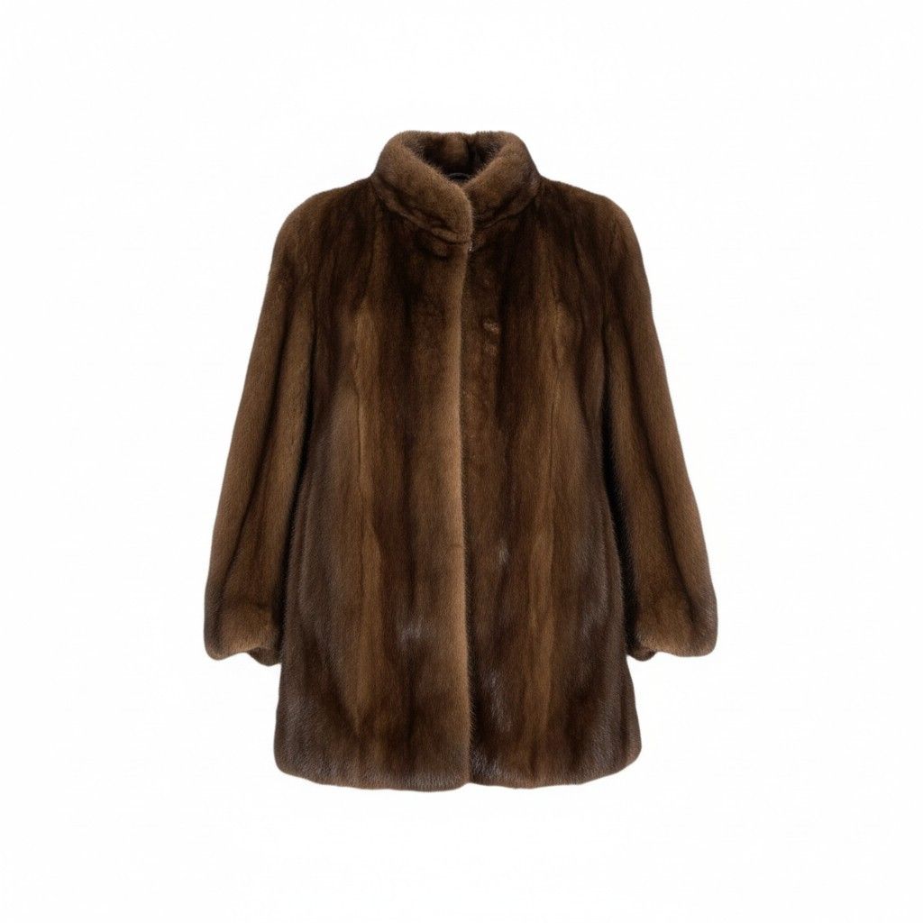 41L12 デミバフミンク ミンクコート セミロングコート 毛皮コート 15