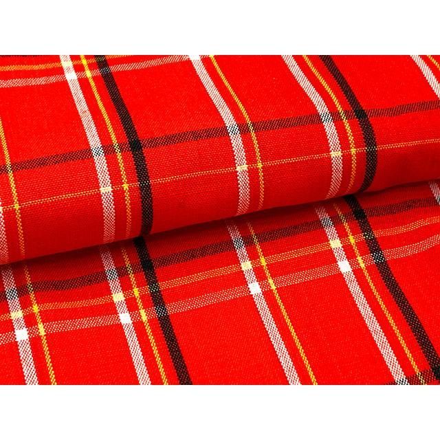  子供着物アンサンブル 女の子用 先染め ウールの着物と羽織セット 130 朱赤系 チェック 着物 着物ドレス 着物 浴衣 和小物