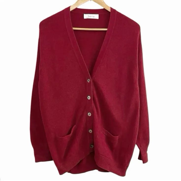 美品✨BARRIE バリー スコットランド製 カシミヤニット カーディガン 総柄 スコットランド製 barrie バリー カシミヤ ニット カーディガン