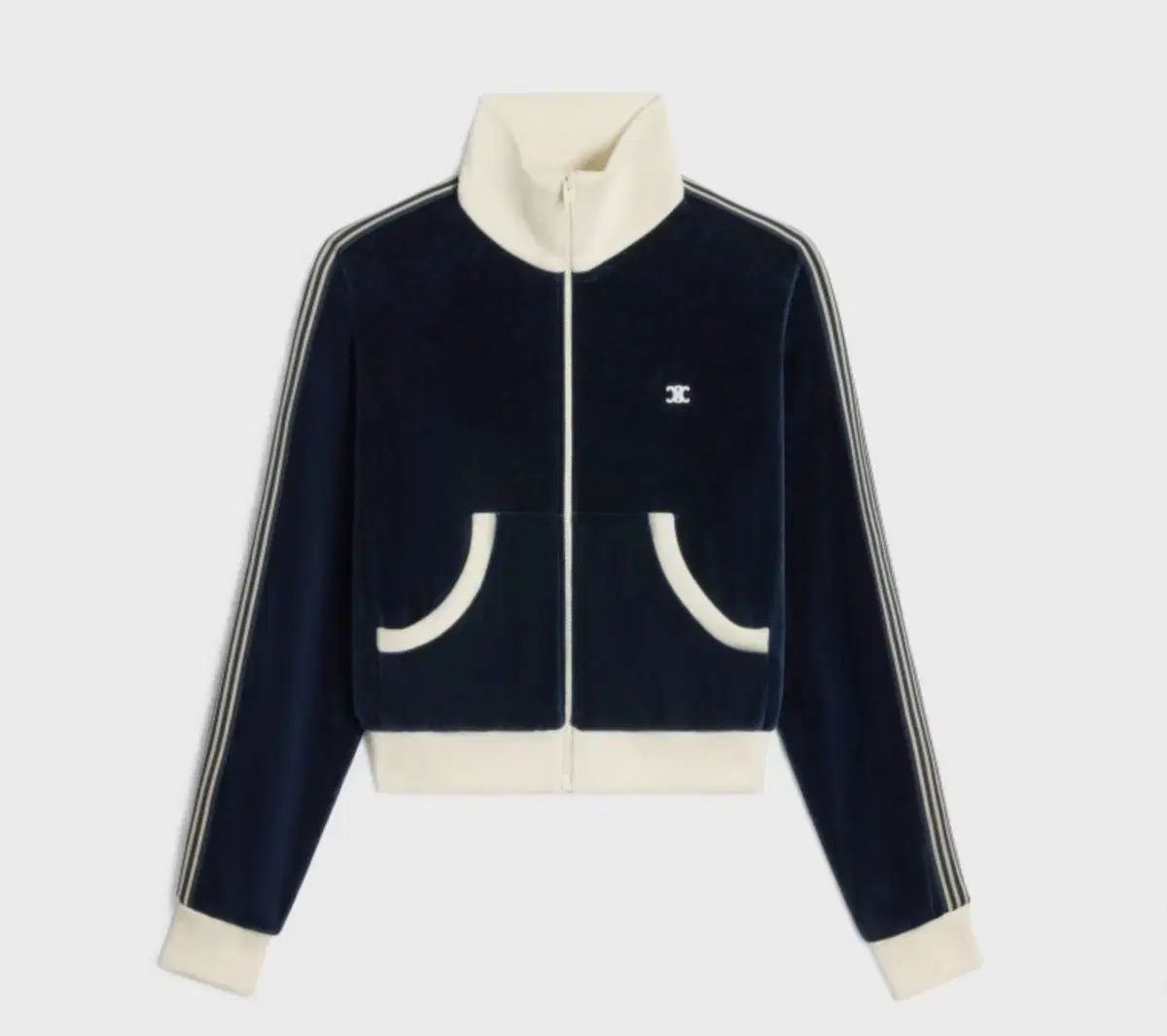 Celine セリーヌ ツアーベルベット トレーナー ジップアップ トラックスーツ ジャケット