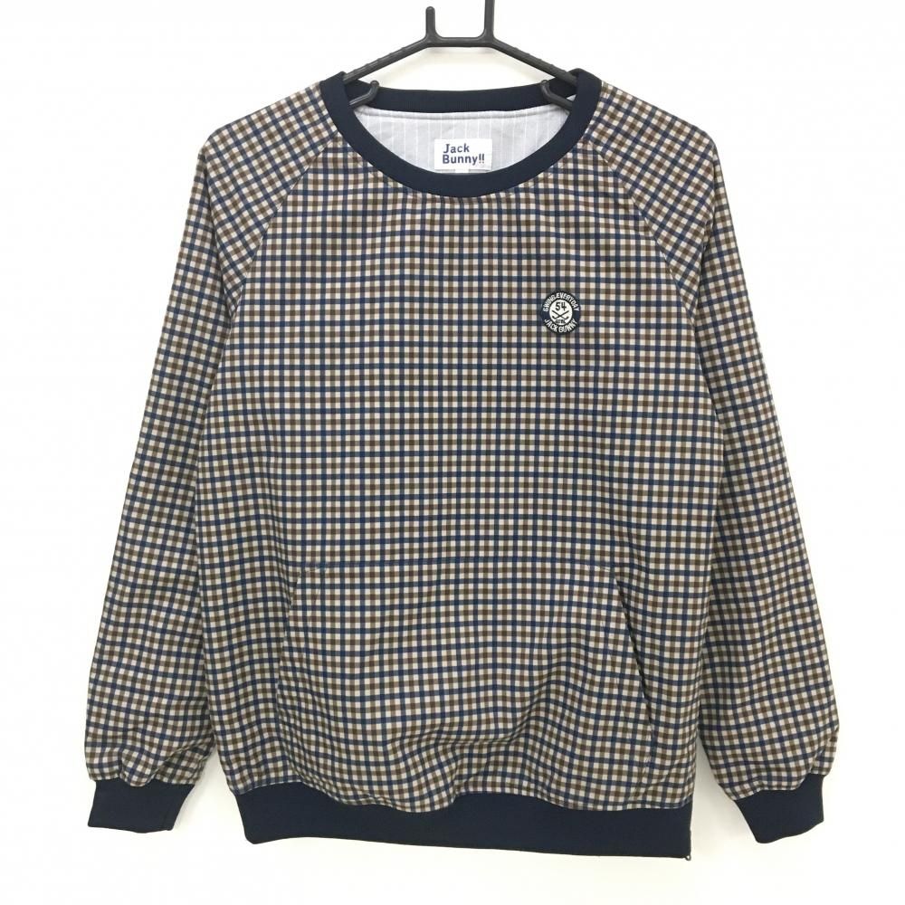 超 ジャックバニー スニード ベージュ ネイビー ブラウン チェック 蓄熱裏地 ブルゾン レディース 1 M ゴルフウェア Jack Bunny