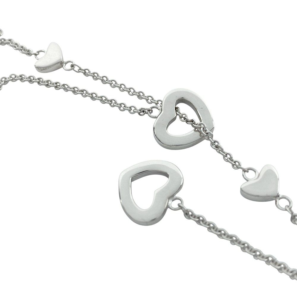 ティファニー シルバー  ハート リンクス ラリアットネックレス 未使用 ティファニー □新同□磨き済□ ハートリンク ラリアット ネックレス