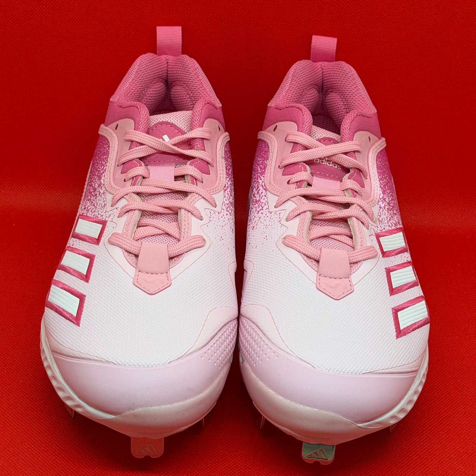 アディダス 野球スパイク 金具スパイク ピンク - メルカリ