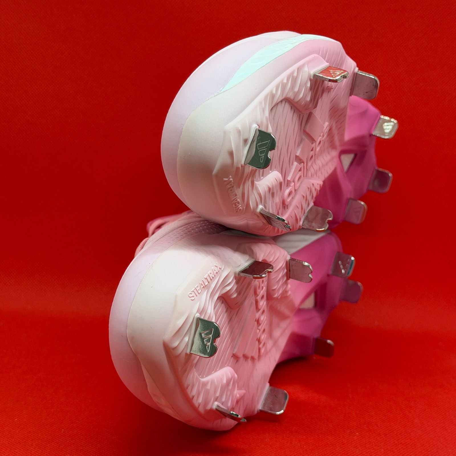 アディダス 野球スパイク 金具スパイク ピンク - メルカリ