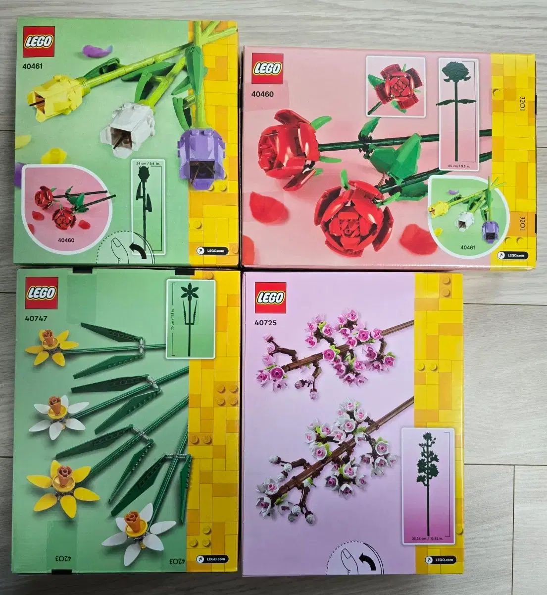 LEGO 花 4種 セット 40460 40461 40725 40747