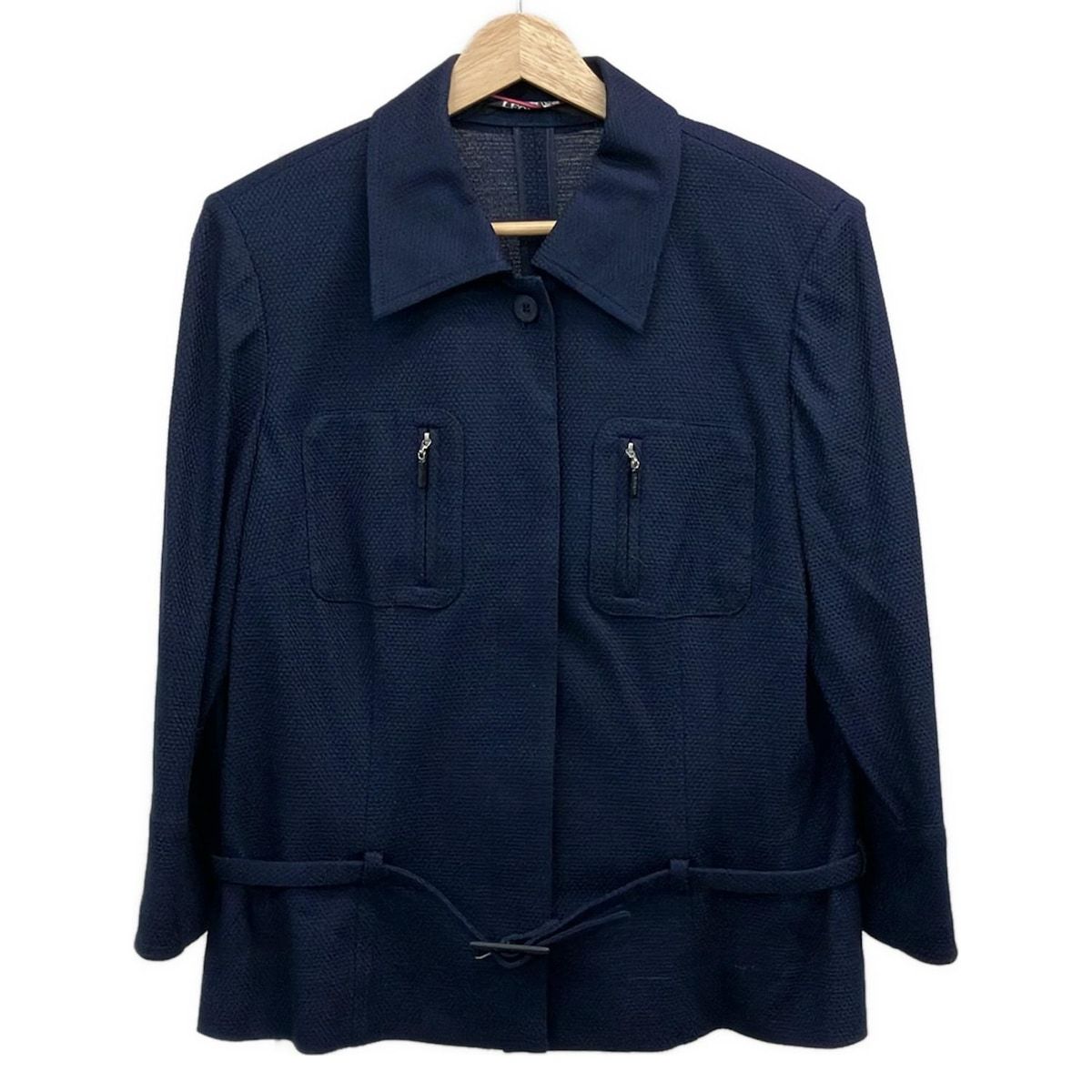 LEONARD レオナール ブルゾン サイズ13 AR M レディース - ネイビー 長袖 春 秋