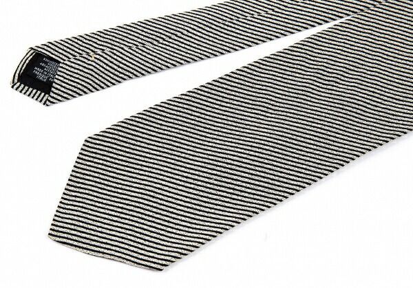 エンポリオアルマーニEMPORIO ARMANI 斜めストライプネクタイ アイボリー