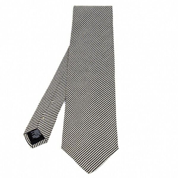 エンポリオアルマーニEMPORIO ARMANI 斜めストライプネクタイ アイボリー