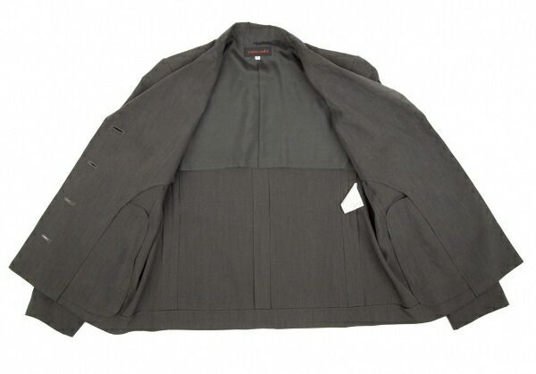 ヨシエイナバyoshie inaba シルクウール4Bジャケット グレー9 オファー