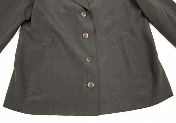 ヨシエイナバyoshie inaba シルクウール4Bジャケット グレー9 オファー