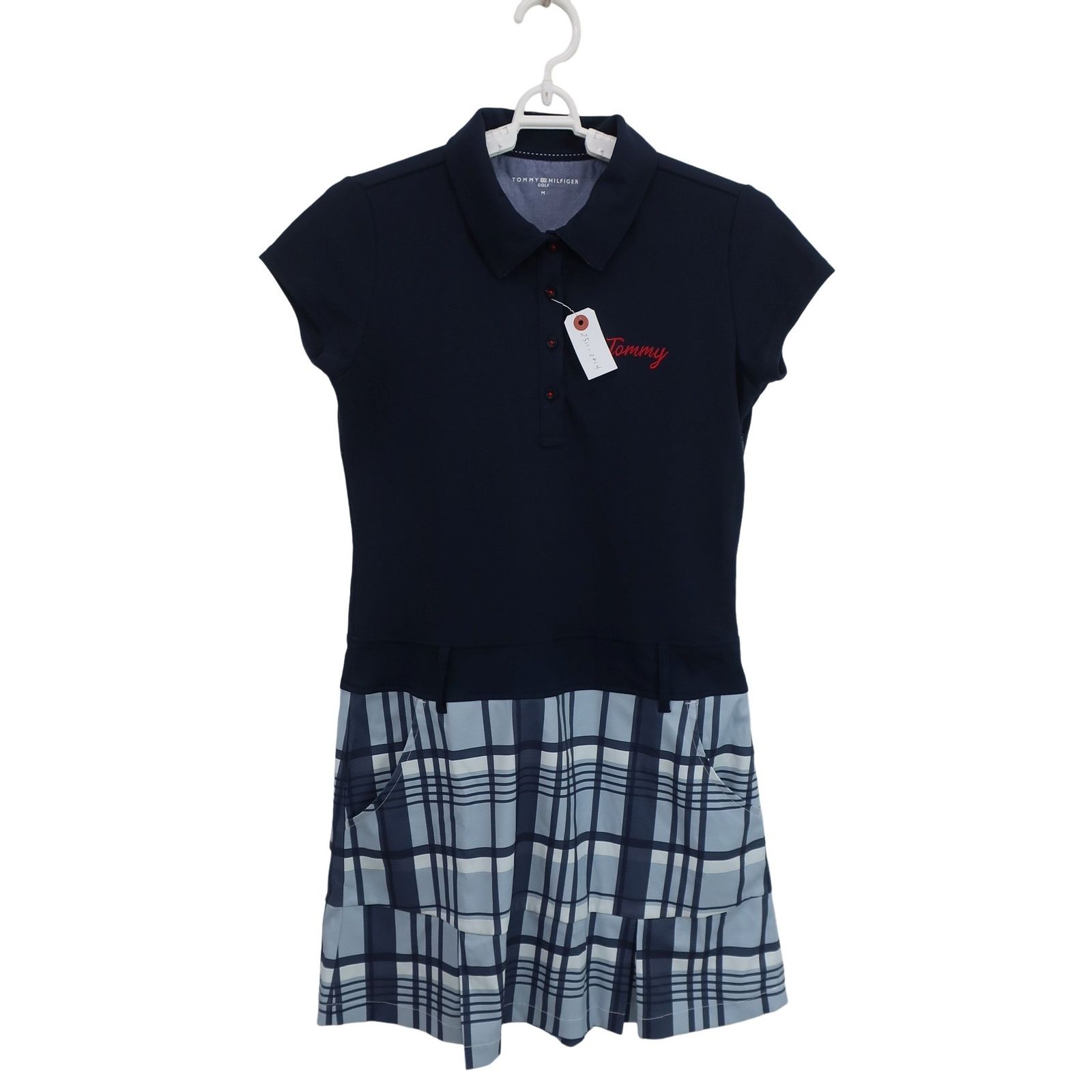 【タグ付き未使用】 トミーヒルフィガー ゴルフウェア ワンピース L ネイビー 美品】TOMMY HILFIGER GOLF(トミーヒルフィガーゴルフ) ワンピース