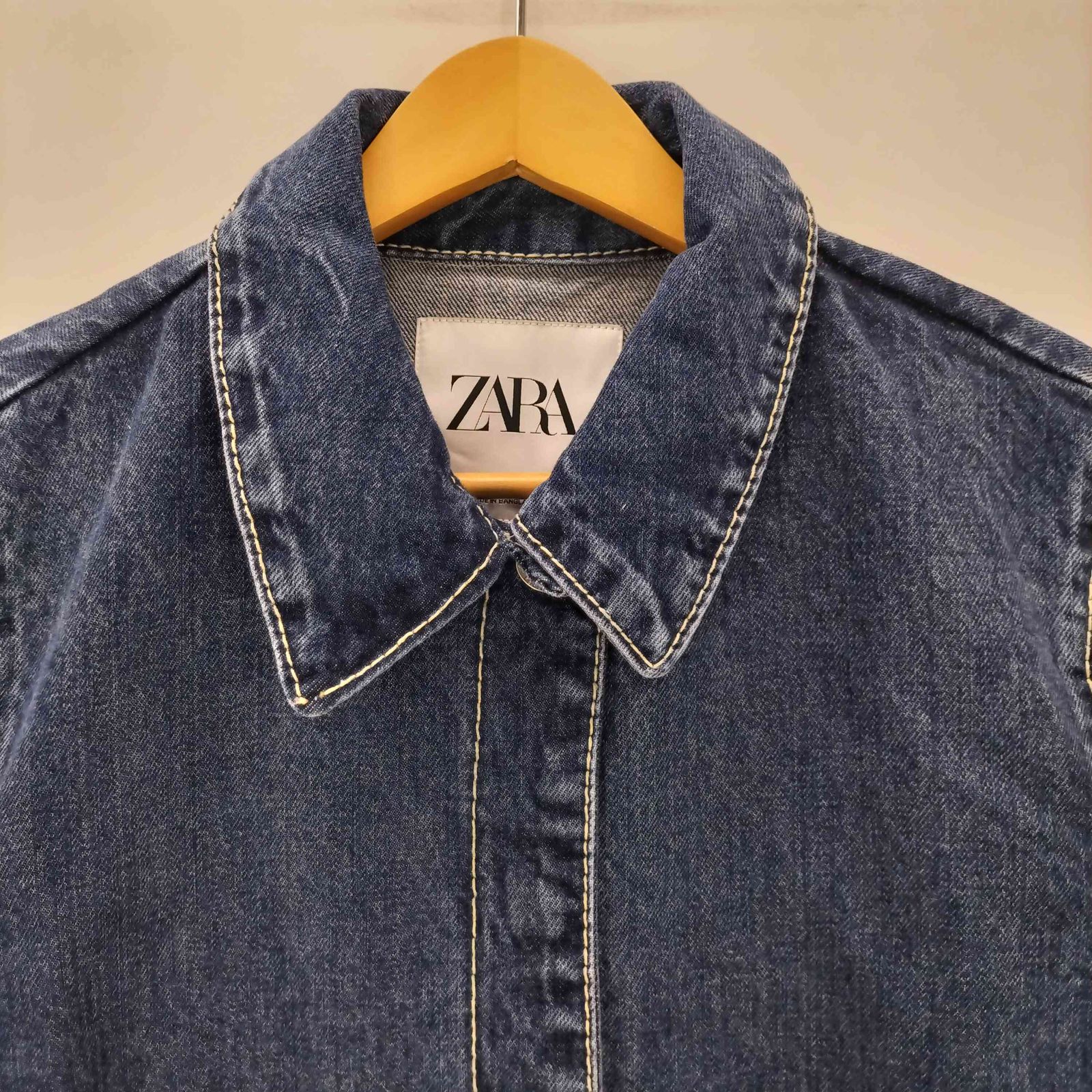 ザラ ZARA TRF デニムトレンチコート レディース import：S - メルカリ